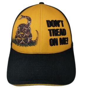 American Mills Baseball Cap Yellow One Size Gadsden Flag Don't Tread On Me Hat
